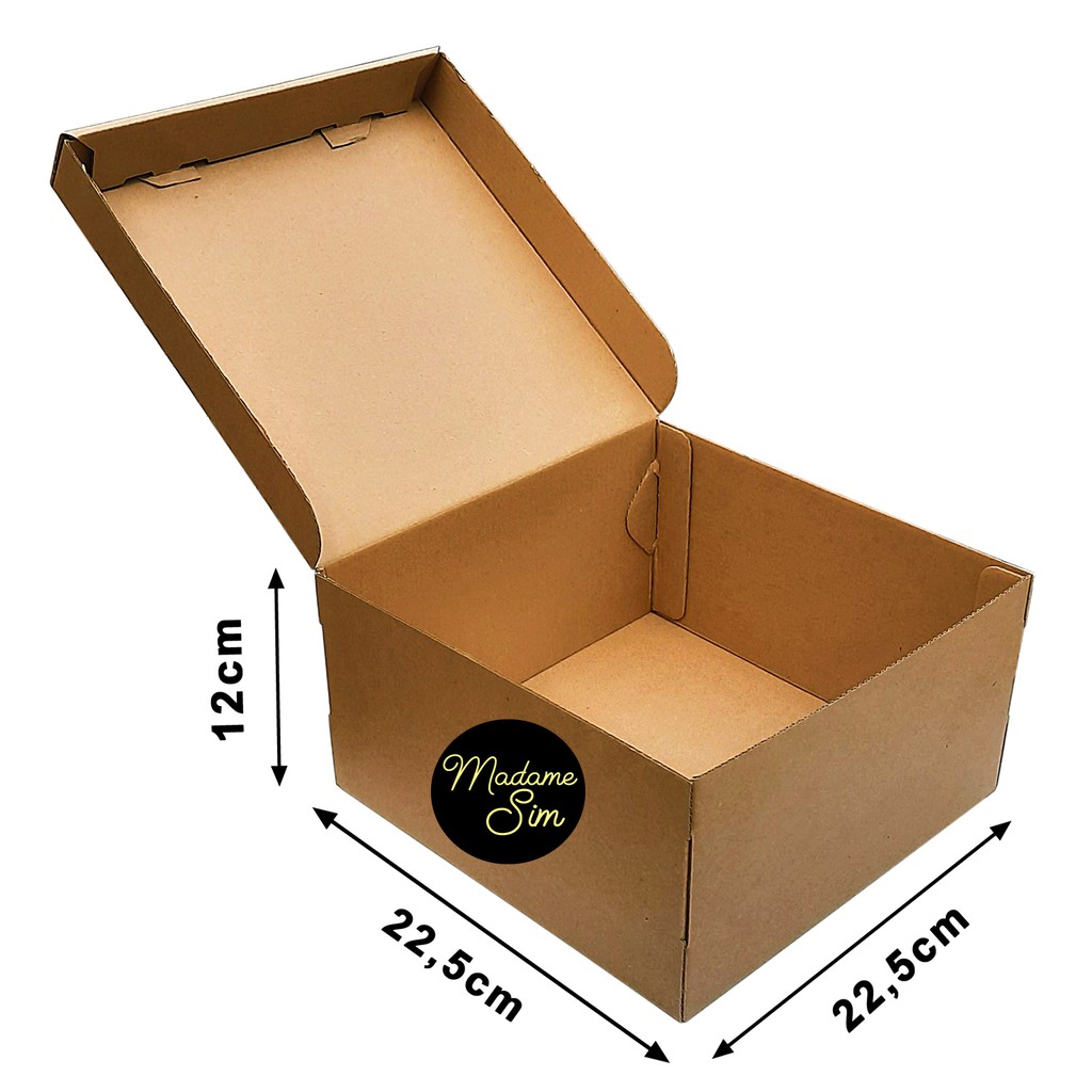 Jual KOTAK KUE - CAKE BOX 22x22x12 (ISI 10 PCS) | Shopee Indonesia