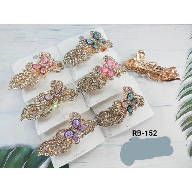 [ ECER ] IKAT RAMBUT MODEL CLIP KOREA CRYSTAL