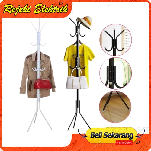 GSF G 4005 Gantungan Baju Stainless / Standing Hanger Stand Hanger Single - Gantungan Baju Pakaian Jas Jaket Topi