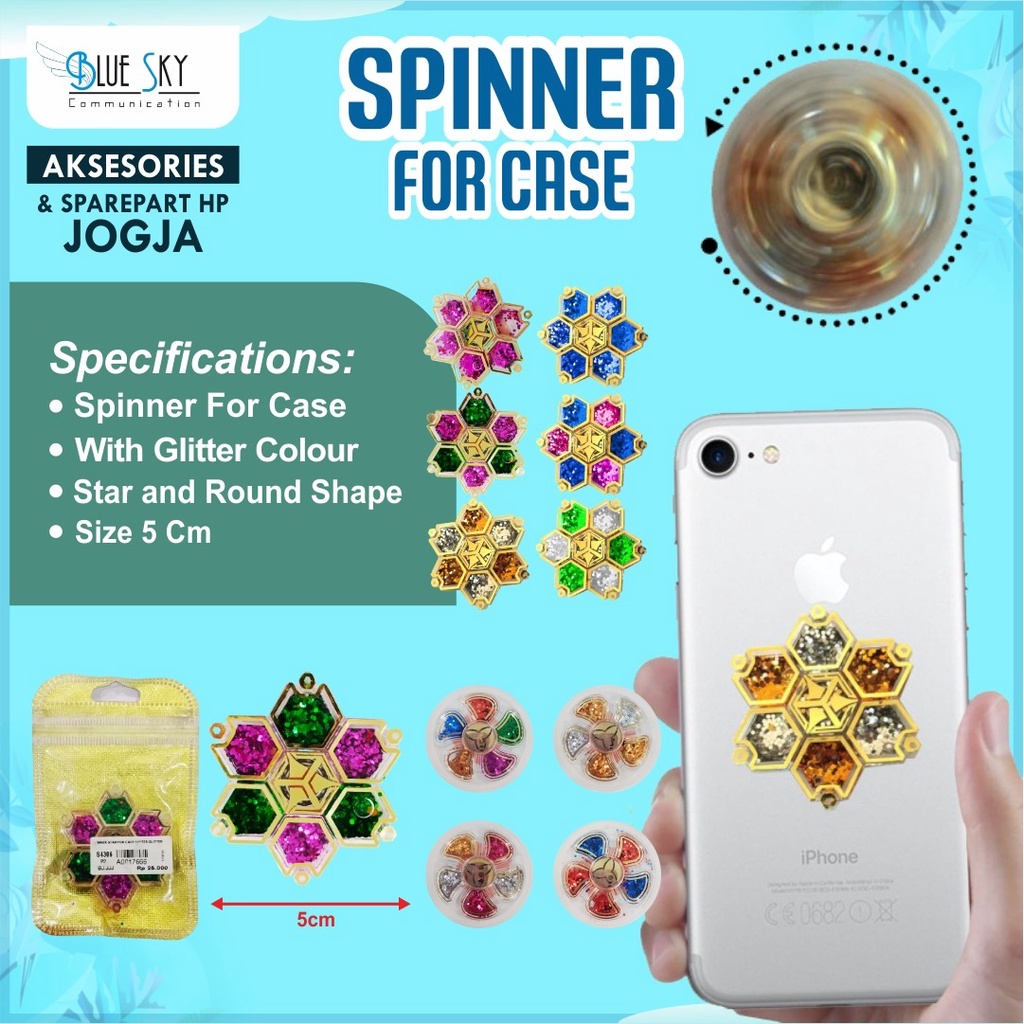 SPINNER STAR FOR CASE WATER GLITTER AKSOSORIS HP