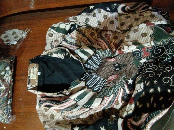 Atasan Batik Pria Lengan Panjang Kenongo Hem Padi Pekalongan M L Xl