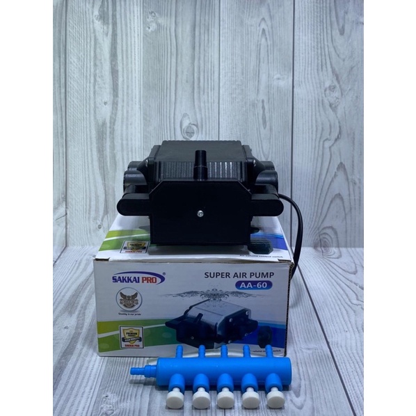 Mesin Pompa Aquarium SAKKAI PRO AA-60 / AIRPUMP 5 Lubang / Pompa angin