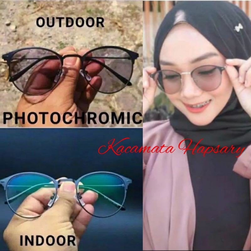 FRAME KACAMATA WANITA BEST SELLER 1920 + LENSA PHOTOCROMIC ( NORMAL ) NO MINUS &amp; RADIASI | FASHION