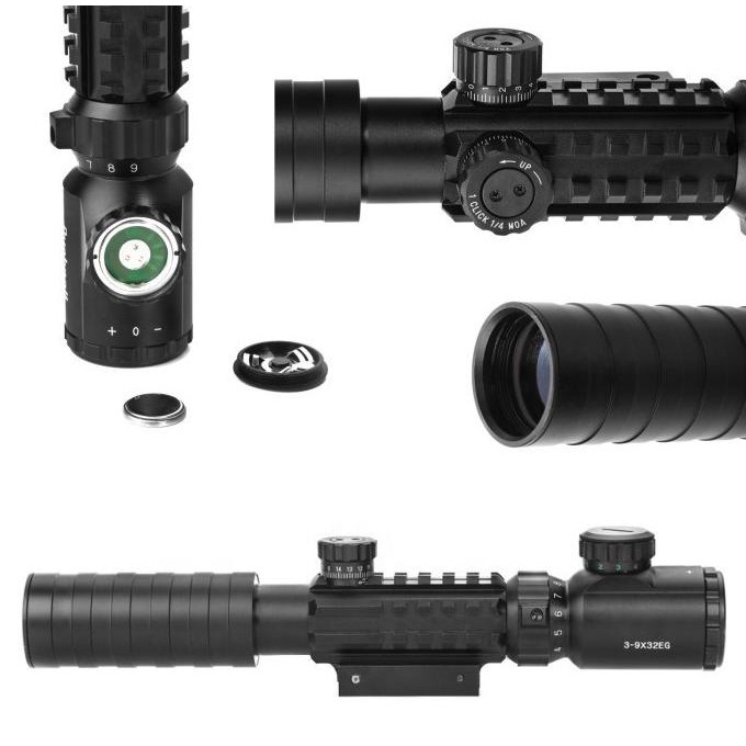 BARANG BARU Promo Tactical 3-9X32Eg Riflescope Long Range Bushnell Airsoft Scope