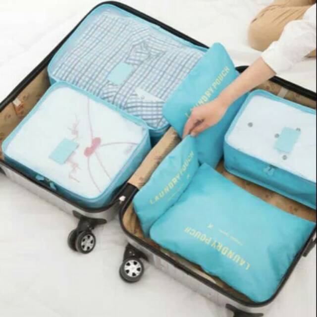 Jual Travel Bag Organizer 6in1 Ukuran Lebih Besar Shopee Indonesia