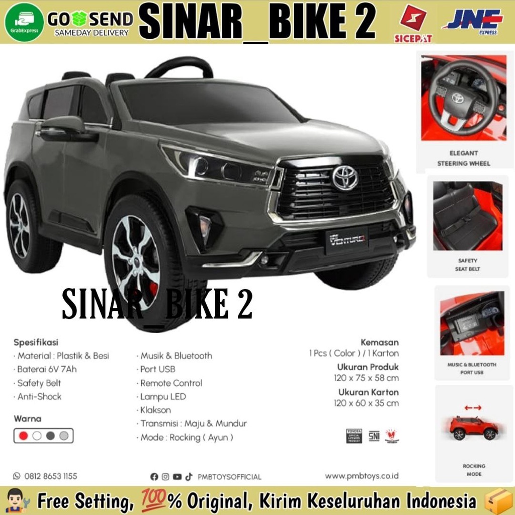 Mobil Mobilan Aki PMB 7288 TOYOTA VENTURER Mainan Anak
