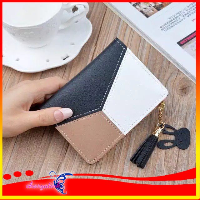 Dompet Lipat Mini Wanita Elegant Trendy