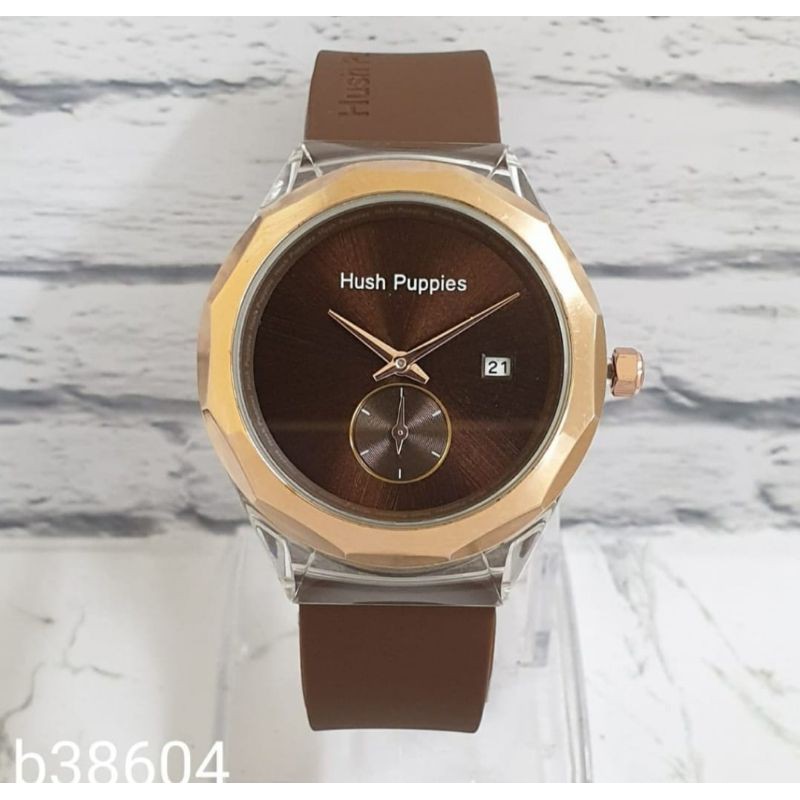 jam tangan wanita hush puppies tali karet/jam tangan hush puppies detik bawah wanita