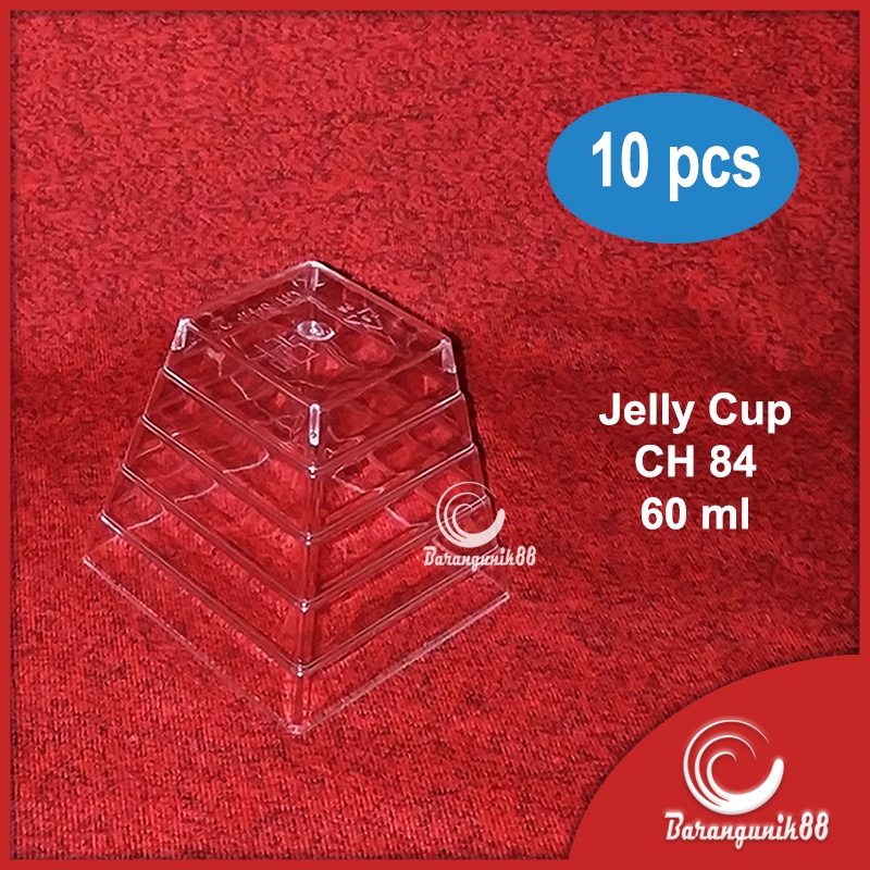 Jelly Cup Gelas Puding Agar-agar CH 84 60 ml Food Grade Isi 10 Pcs