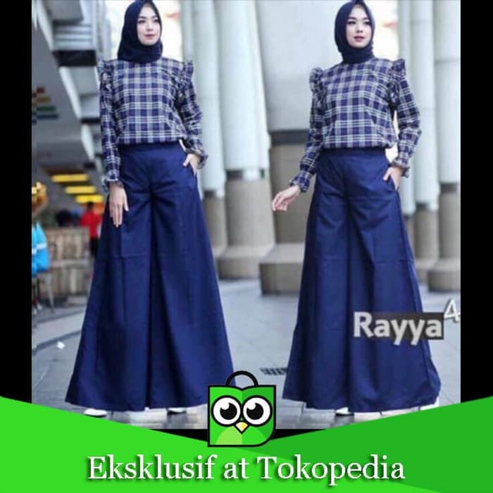 Baju Setelan Muslim Wanita Dewasa / Setelan Hijab Celana / Kulot