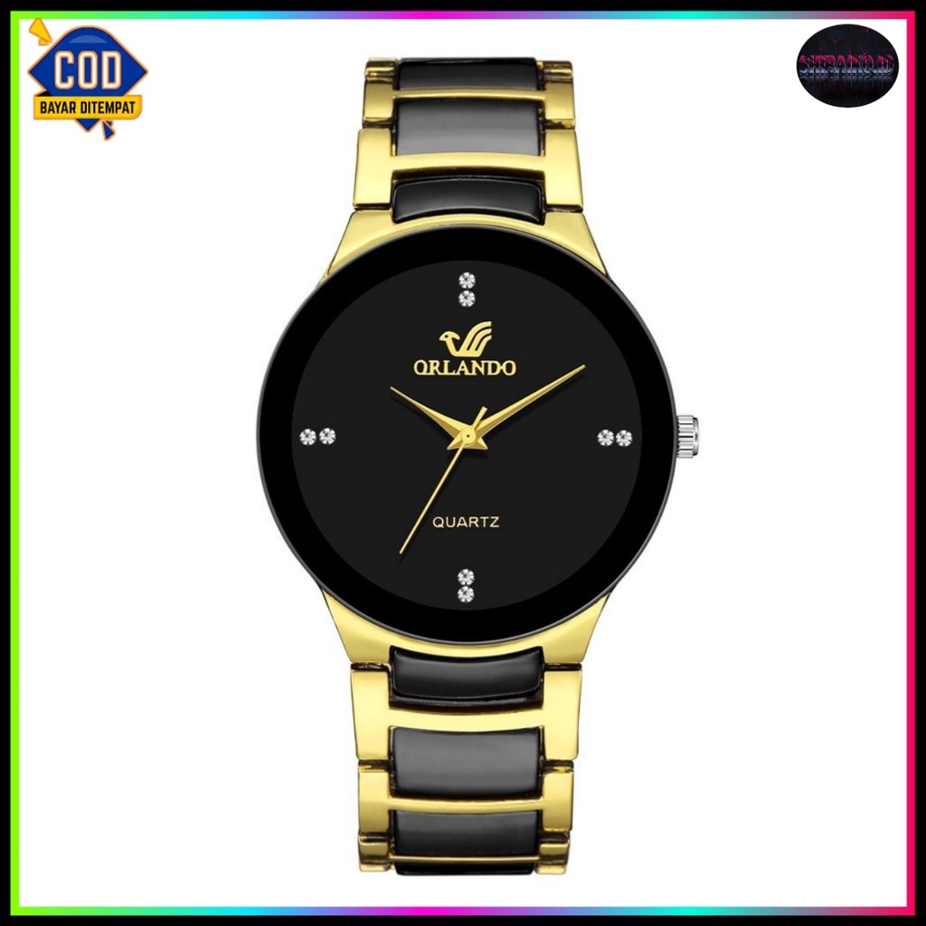 Jam Tangan Pria Orlando Elegan NEW OR Korea Fashion Mens Analog Orlando Kualitas Premium