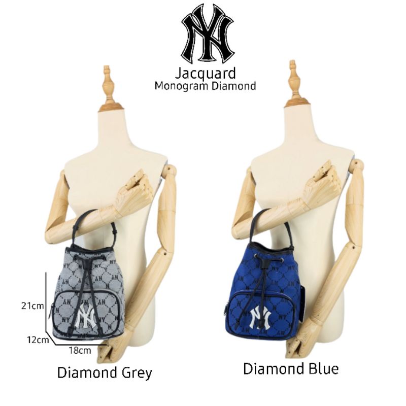 Tas Tangan MLB Serut Model Jacquard Diamond Import