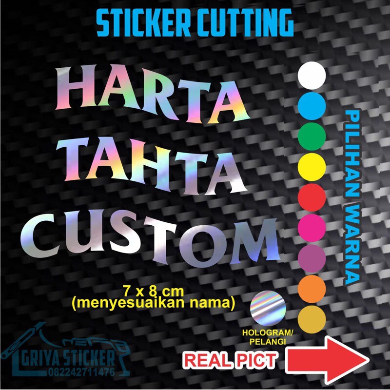 Sticker cutting - Stiker Harta Tahta custom suka suka stiker motor helm mobil