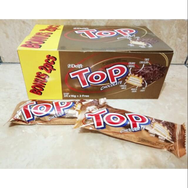 

Delfi TOP Wafer CHOCOLATE 1 BOX isi 24 PCS @ 9gr