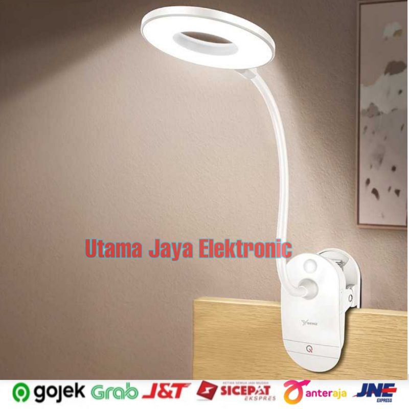 Lampu Meja Belajar LED Clip Circle Design 5700-7300K