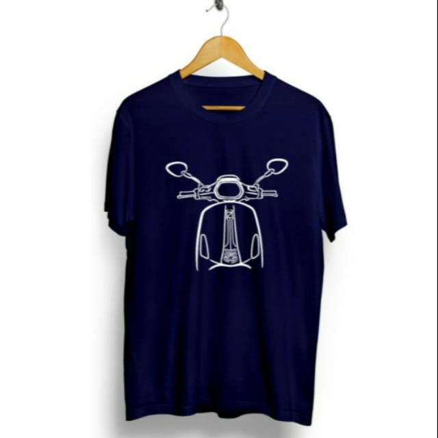 Kaos Baju Distro Keren Motif Vespa Hitam