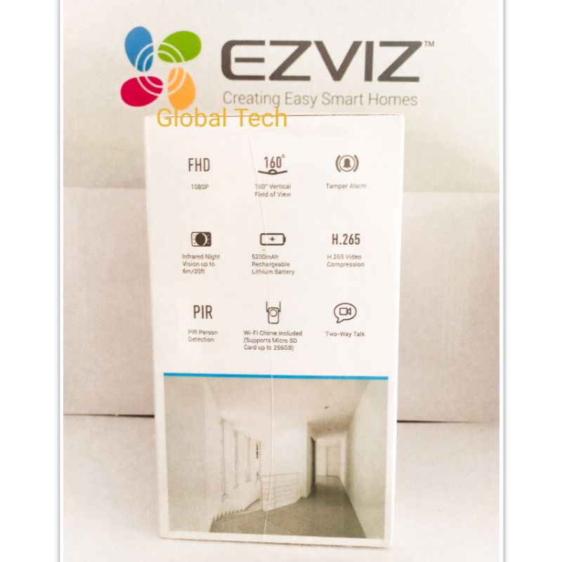 EZVIZ DB2C Wireless Video Doorbell With Chime GARANSI RESMI