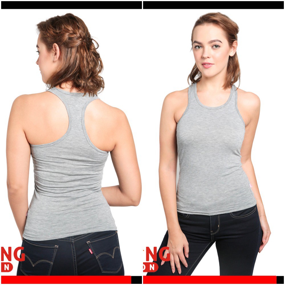 Tank Top wanita - Tanktop / Singlet - Seri Abu (COMB)