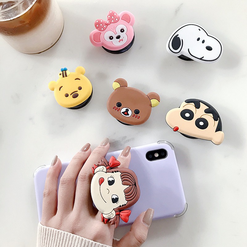 for iphone Samsung Huawei Xiaomi OPPO ViVo mobile phone holder cute anime mobile phone holder