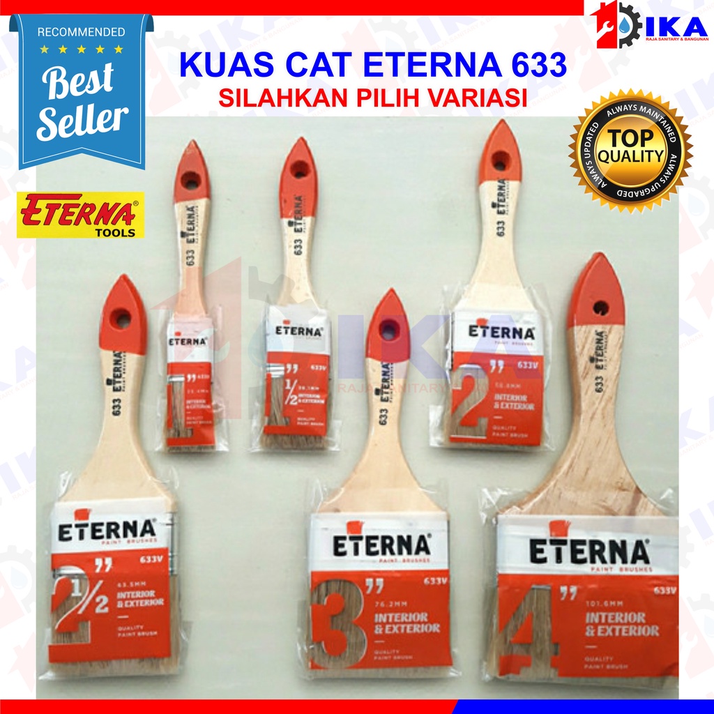 Kuas cat E633V 1inch ETERNA ORIGINAL kualitas bagus bulu kuat