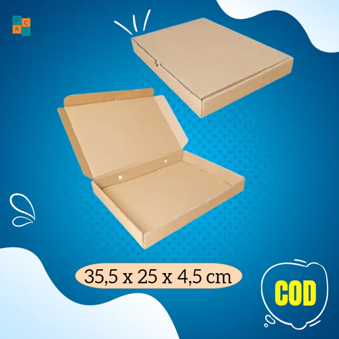 

Box 35,5x25x4,5 cm LS(Baju) kardus kerdus polos kaos baju mukena hampers hadiah make up pizza aksesoris oleh oleh hadiah kotak kado perlengkapan packaging ready murah terbaru
