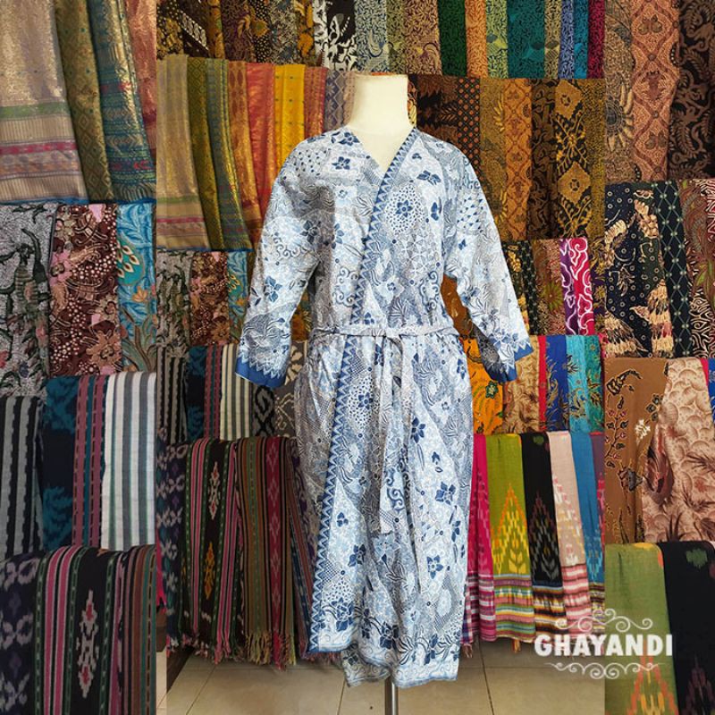 Kimono motif batik Baju Tidur Wanita dan Pria Batik