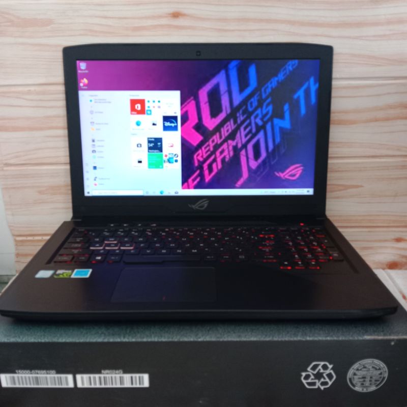 LAPTOP ASUS ROG STRIX GL503GE i7-8750H 16gb/512gb ssd second full set mulus GTX 1050Ti