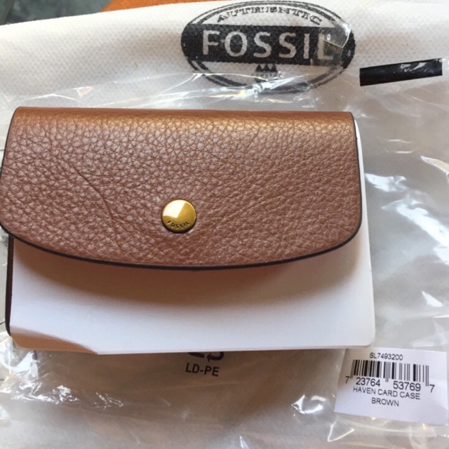 Fossil haven brown card case