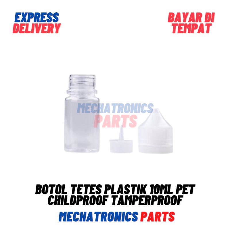 Botol Tetes Plastik 10ml PET Childproof Tamperproof