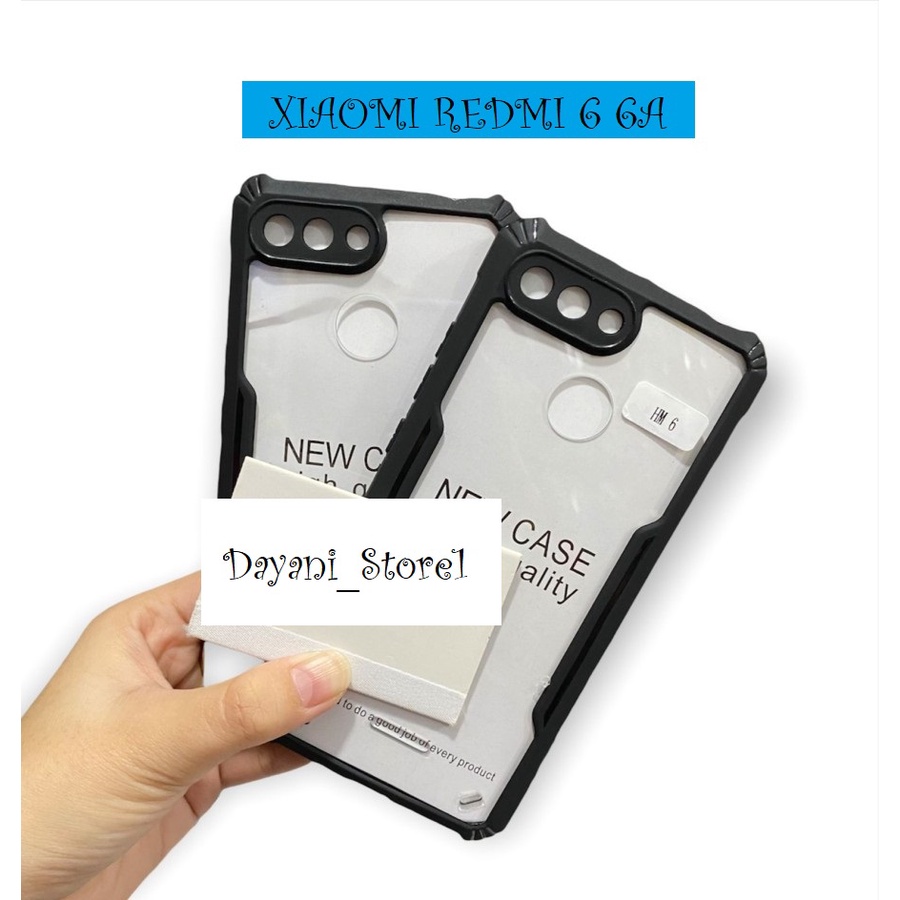 XIAOMI REDMI 6 6A HARD CASE FUSION SHOCKPROOF BUMPER BAG CLEAR TRANSPARAN-DAYANI_STORE1