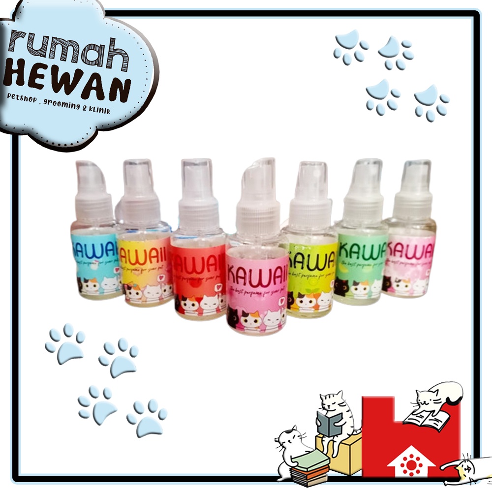 Kawaii Parfum Hewan Kucing Anjing Musang 70ml Wangi | Pet Parfume Kawai 70 ml Cat &amp; Dog