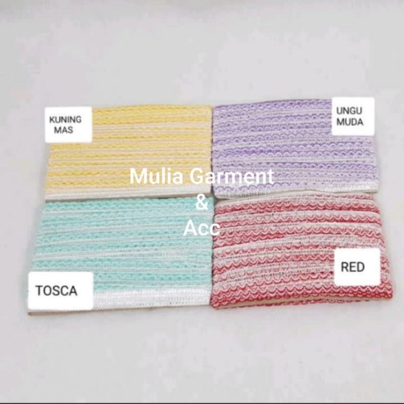 RENDA ASAH PAPAN LEBAR 1CM HARGA PER PACK ISI 18 METER