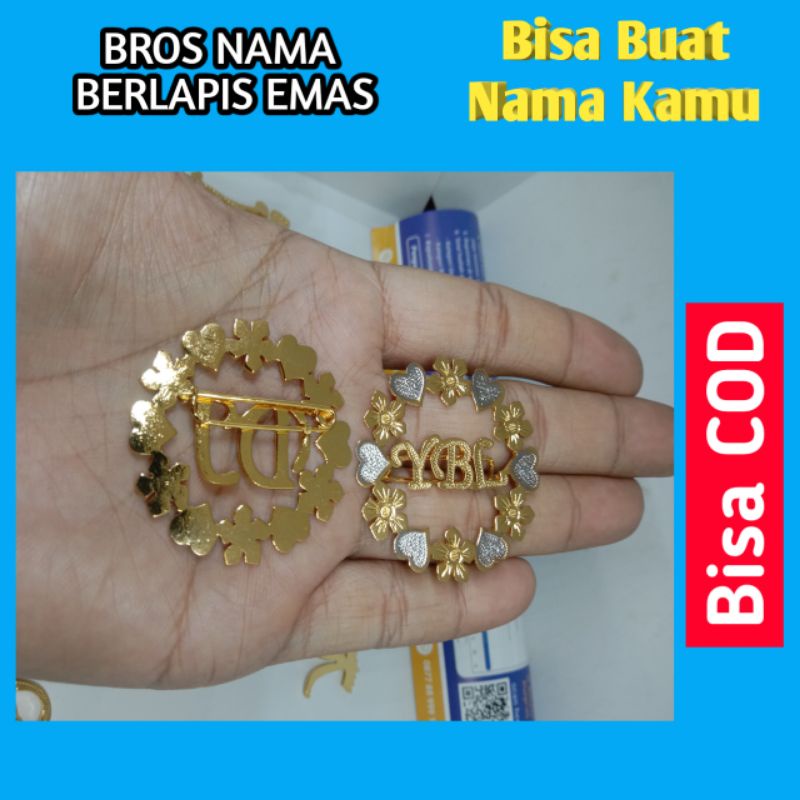 BROS NAMA LAPIS EMAS Bros Hijab Pin Nama Bisa costume nama Real Pict