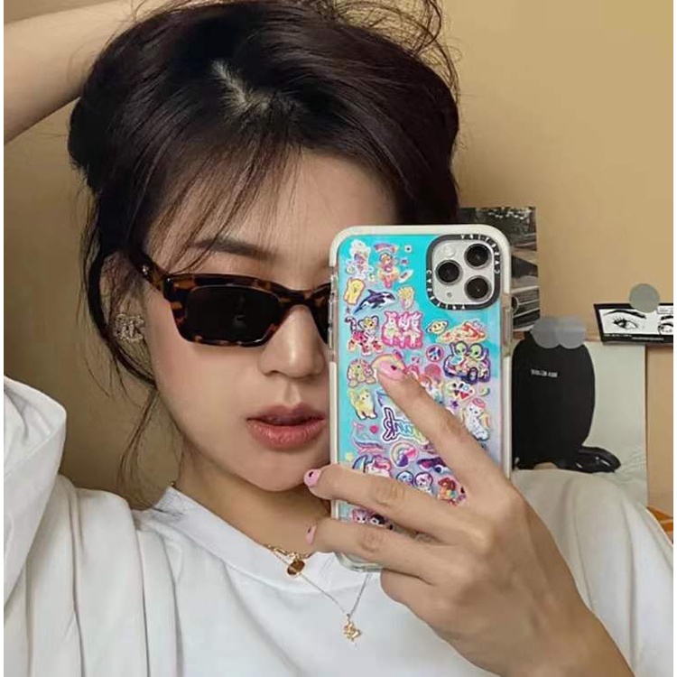 Kacamata Hitam Wanita/Pria Sunglasses Korean INS Fashion - Kacamata Hitam Korea Persegi Panjang Retro Vintage