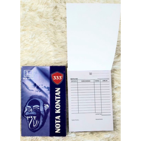 

Nota Kontan 333 NCR 3ply Kecil King Kong 25set