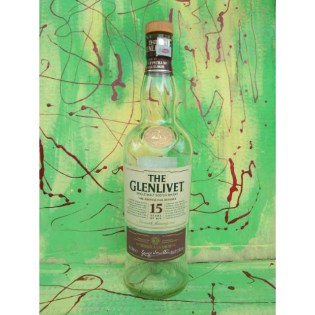 Botol bekas miras whisky glenlivet 15