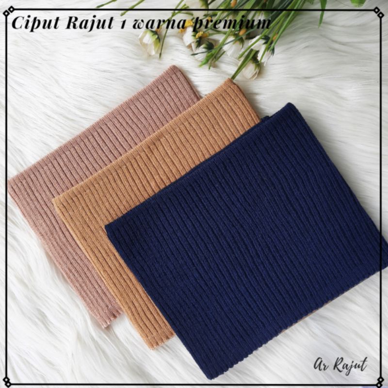 Ciput Rajut 1warna premium polos/inner hijab anti pusing