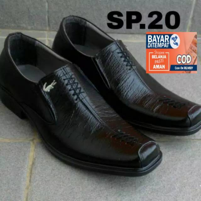 COD Sepatu Pantofel Pria Kulit Asli Garut Leather shoes Pria