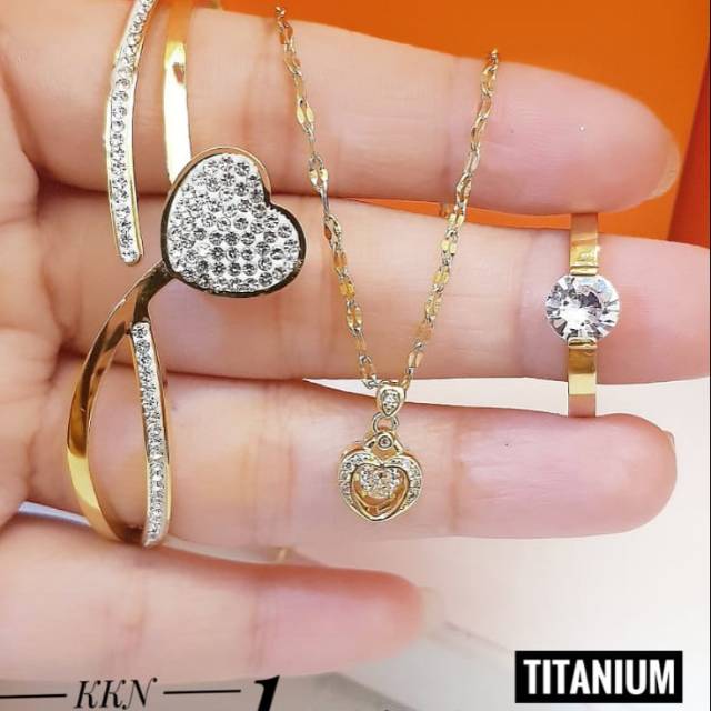 Titanium set perhiasan 0943k