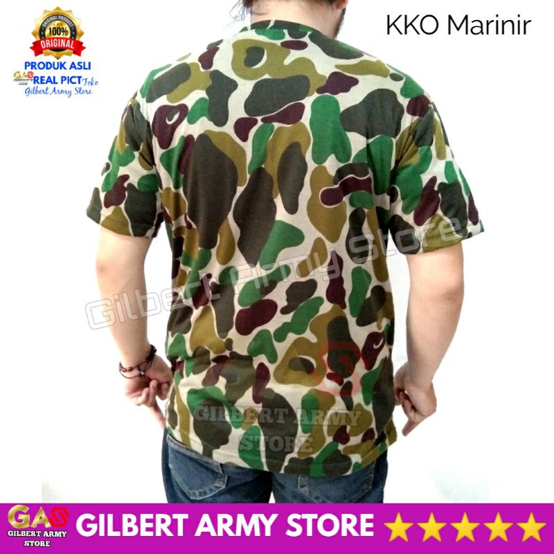 Kaos Loreng KKo Logo Gambar Marinir Oblong Daleman Pria Lengan Pendek GILBERT ARMY STORE Terbaru