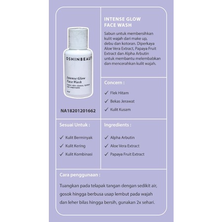 OSHIN BEAUTY ECER varian glow (free gift)