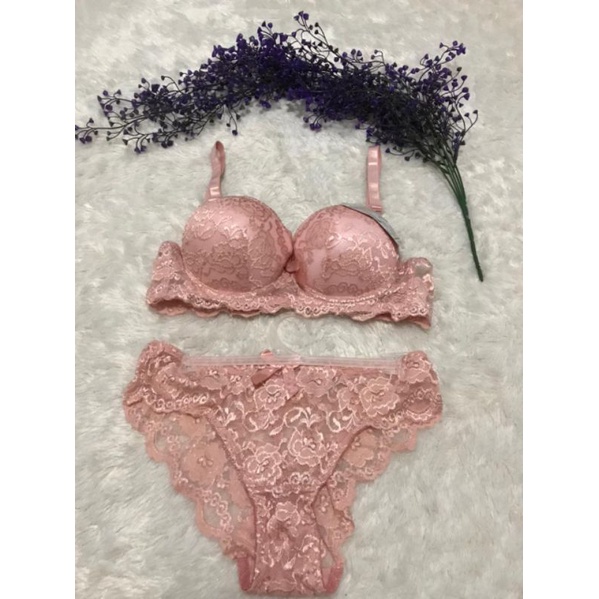 Termurah set BH dan CD Brukat Sexy | Set Push Up Bra dan Celana Dalam | Satu Set Pakaian Dalam | Bra