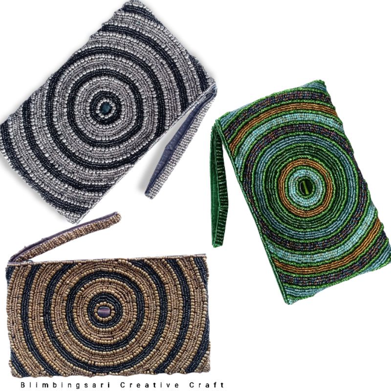 Blimbingsari Creative Craft Dompet manik manik wanita simple Hipnotis