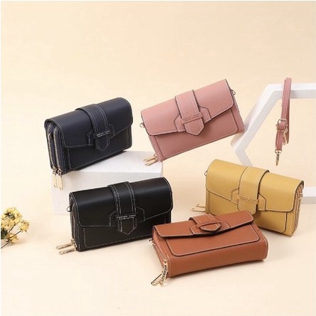 Tas Selempang Kulit Wanita Multifungsi Dompet Hp Cewek Mini Bag FY C270-3 ORIGINAL IMPORT