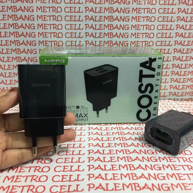 HIPPO Adapter Charger COSTA GEN 3 DUAL USB 2.4A Smart Detect Charger