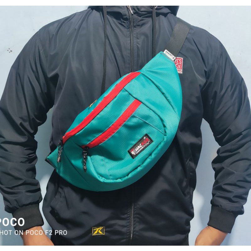 Tas waistbag pria Hacker original / Tas selempang terbaru