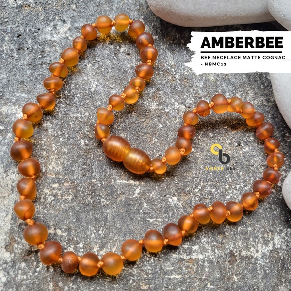 Kalung Amber Anak Bayi Premium Mate Cognac NMC12 By Amber Bee