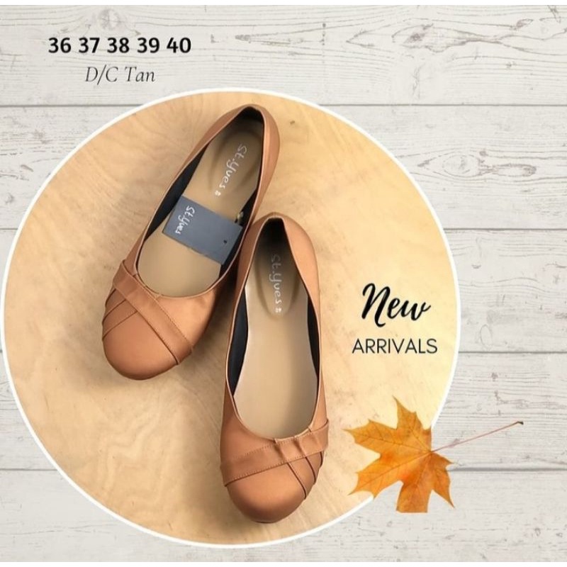 ST YVES Sepatu Wanita Flat Shoes D Tan Cantik