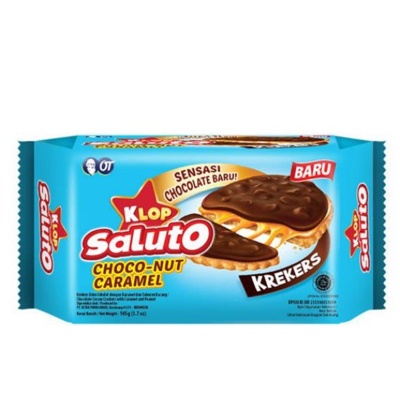 [HALAL] NEW Biskuit KLOP Saluto Choco Nut Caramel 105gr