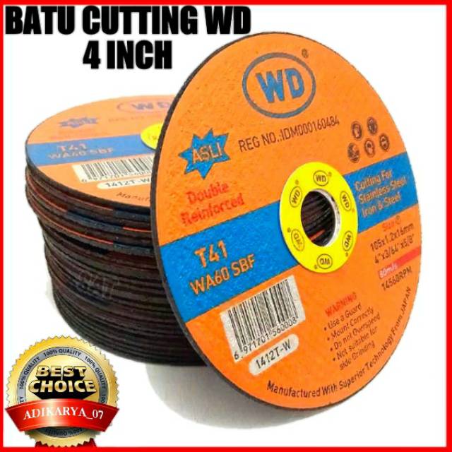 Batu gerinda wd batu gerinda potong wd 4"x 1.2mm | Shopee